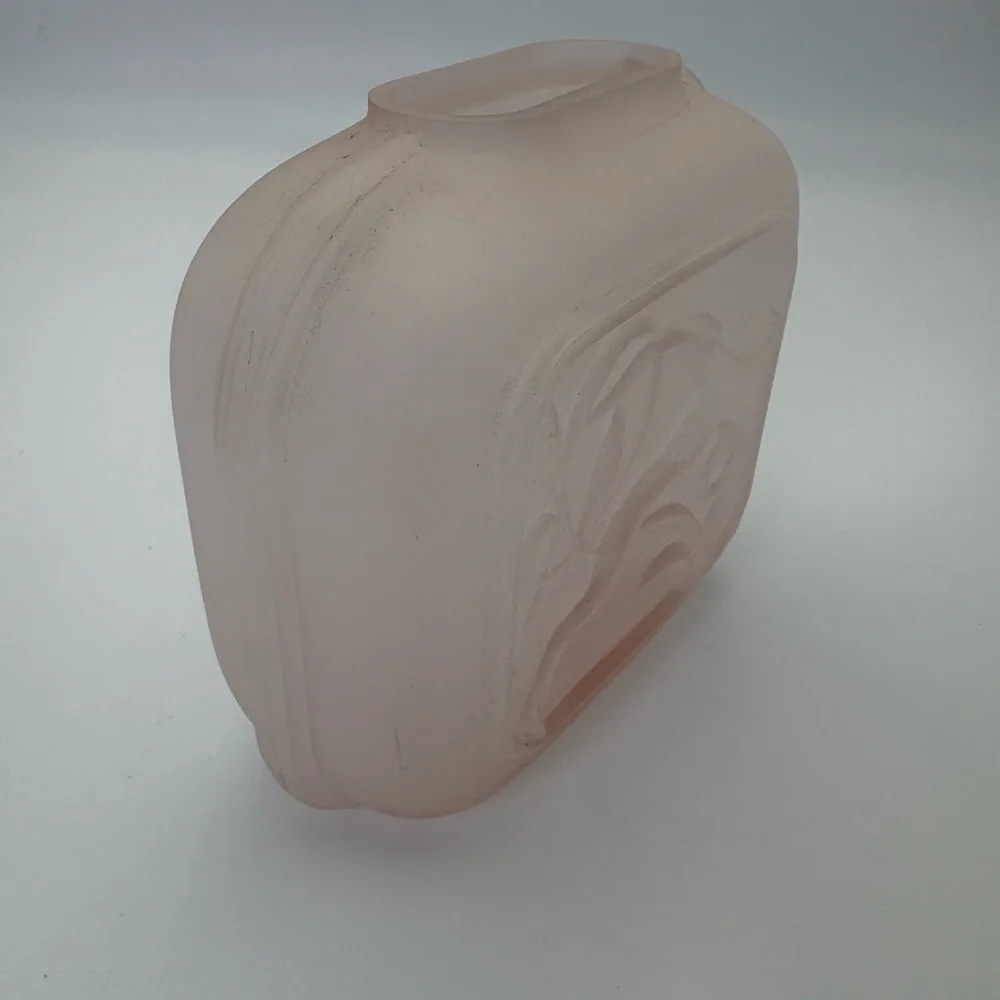 Vintage Balos Art Deco Vase with Frosted Glass in “Amethyst”